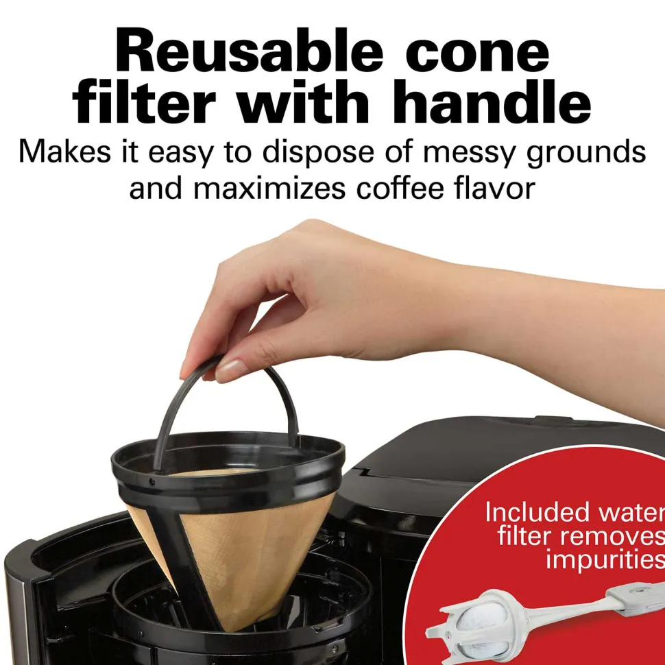 Front-Fill® 12 Cup Programmable Coffee Maker with Thermal Carafe Stainless Steel Accents