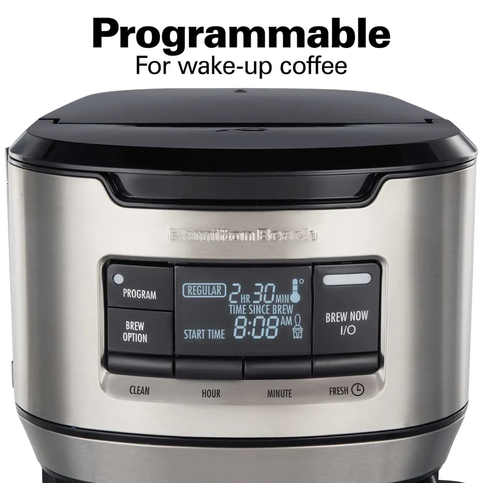 Front-Fill® 12 Cup Programmable Coffee Maker with Thermal Carafe Stainless Steel Accents