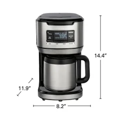 Front-Fill® 12 Cup Programmable Coffee Maker with Thermal Carafe Stainless Steel Accents