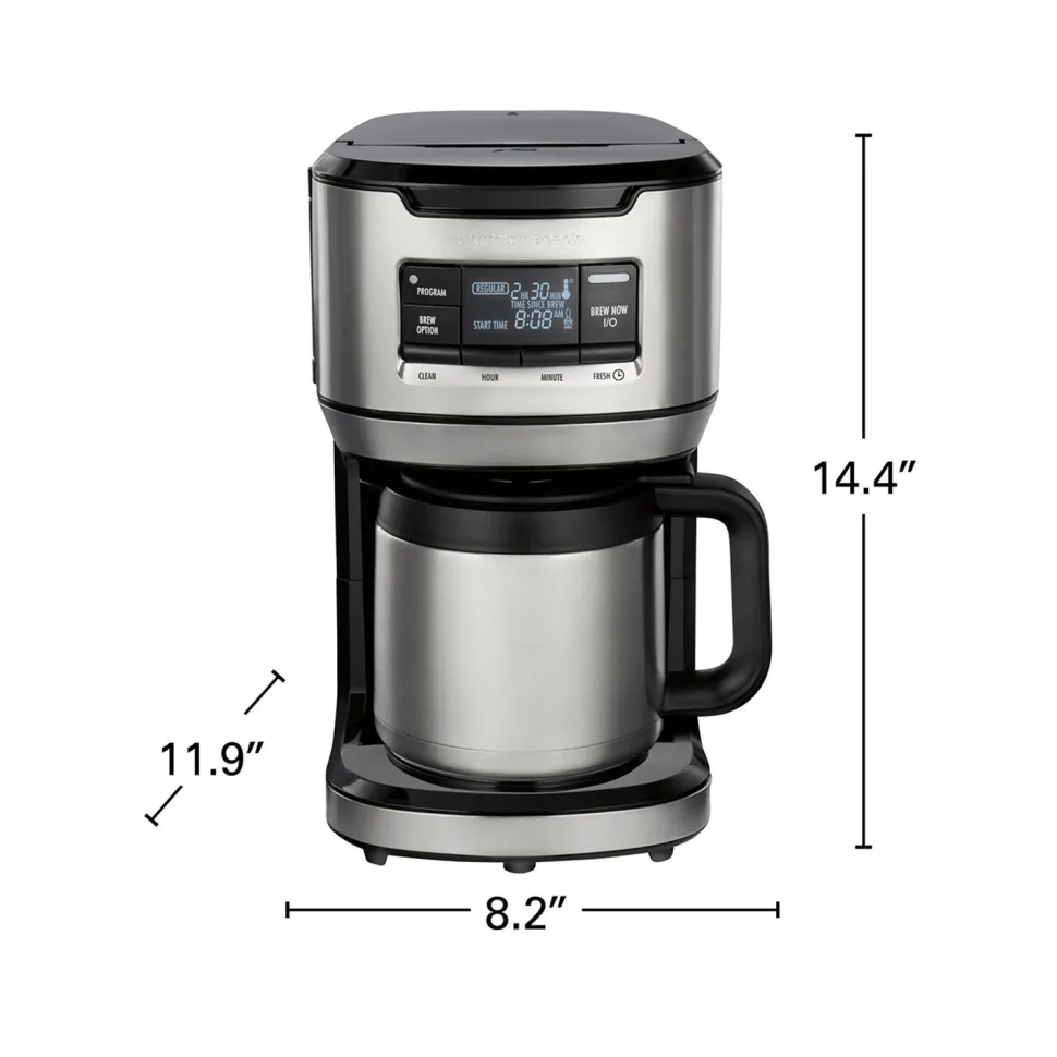 Front-Fill® 12 Cup Programmable Coffee Maker with Thermal Carafe Stainless Steel Accents