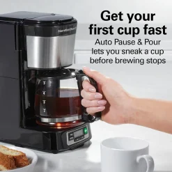 FrontFill® Mini Brew 5 Cup Programmable Coffee Maker