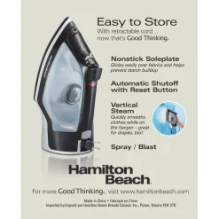 Full-Size Iron with Retractable Cord