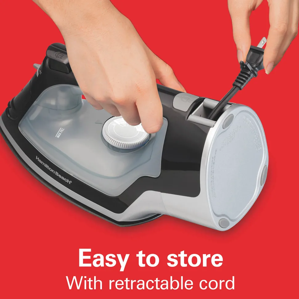 Full-Size Iron with Retractable Cord