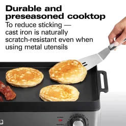 Hamilton Beach® Professional Cast Iron Electric Grill with Removable Cooktop