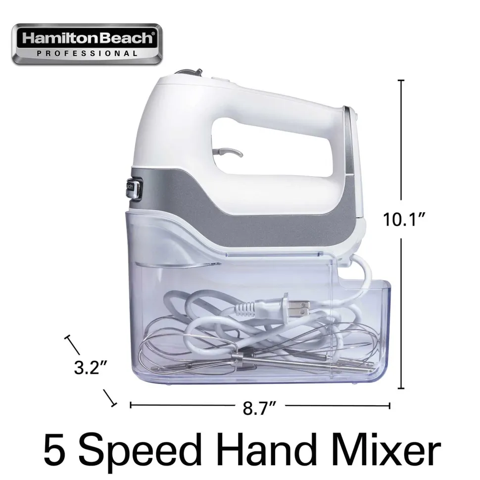 Hamilton Beach® Professional Hand Mixer 5 Speed, White