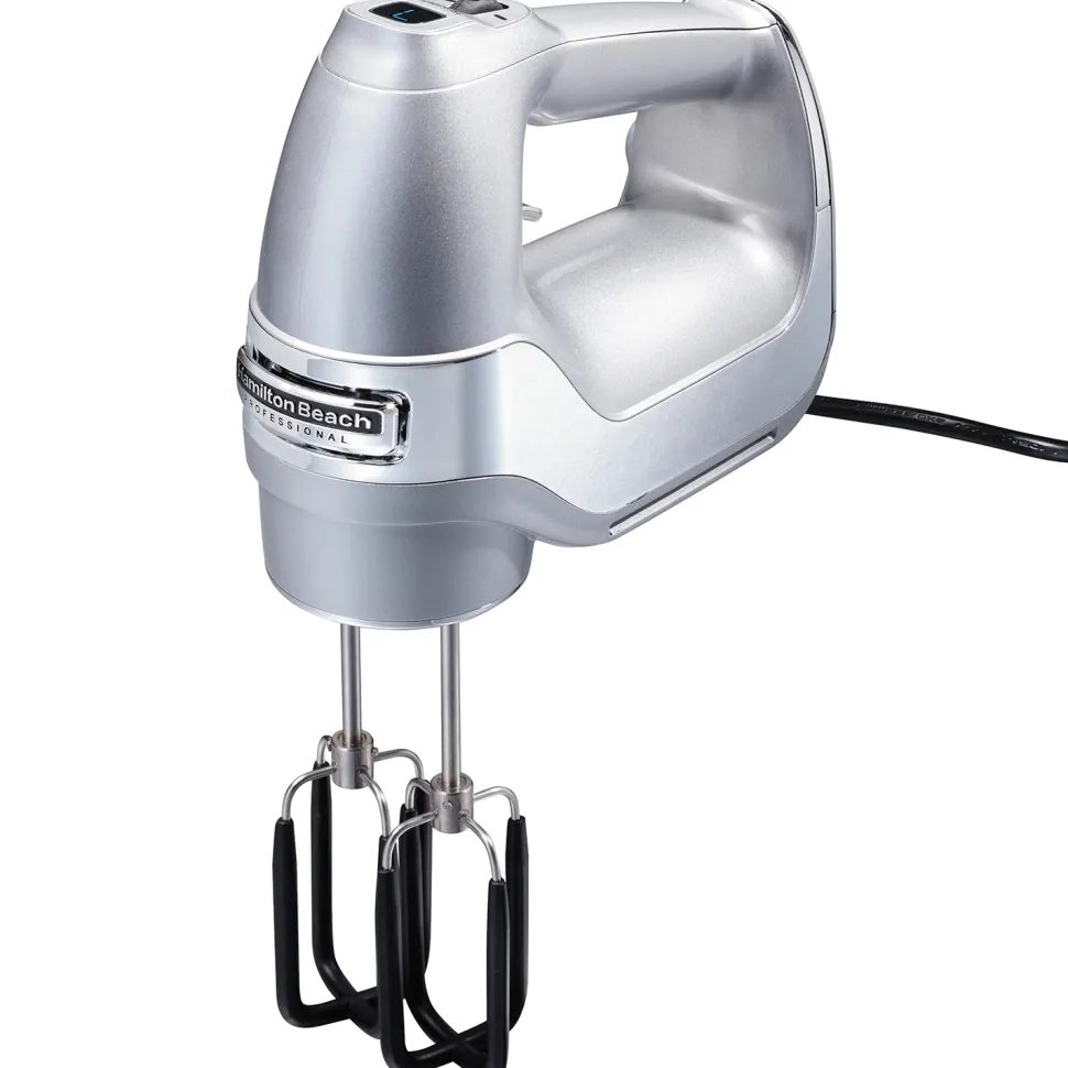 Hamilton Beach® Professional 7 Speed Hand Mixer with Snap-On Case Chrome and Silver