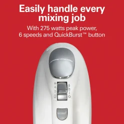 Hand Mixer with Snap-On Case