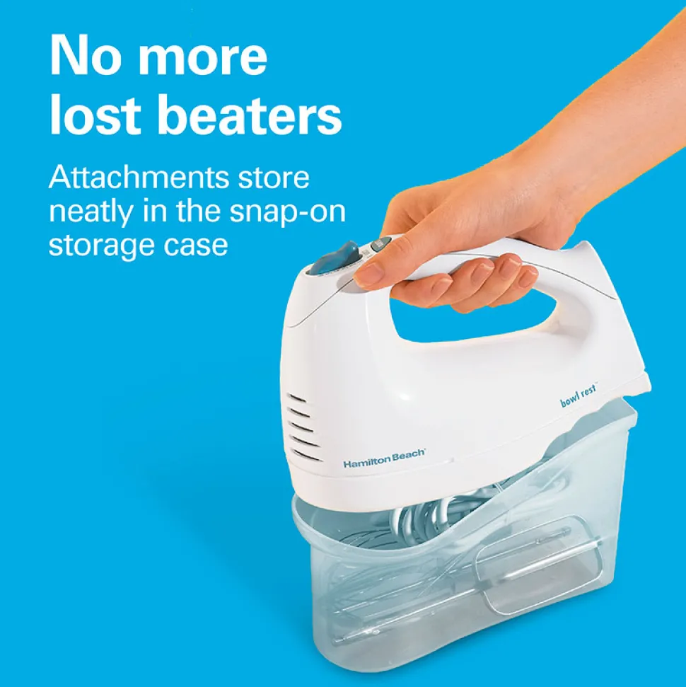 Hand Mixer with Snap-On Case