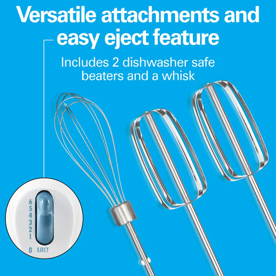 Hand Mixer with Snap-On Case