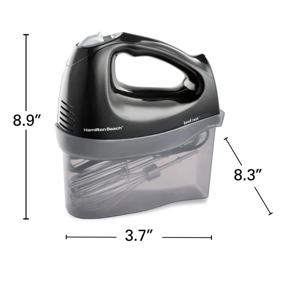 Hand Mixer with Snap-On Case