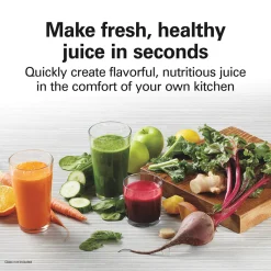 HealthSmart® Compact Juice Extractor, Black & Grey