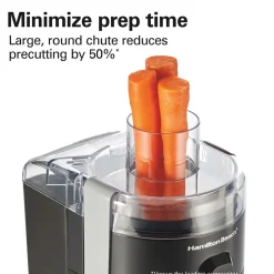 HealthSmart® Compact Juice Extractor, Black & Grey