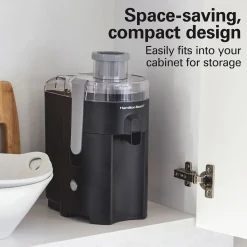 HealthSmart® Compact Juice Extractor, Black & Grey