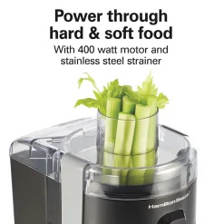 HealthSmart® Compact Juice Extractor, Black & Grey