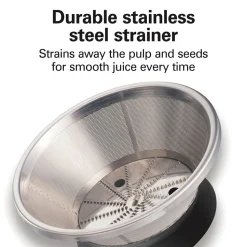 HealthSmart® Compact Juice Extractor, Black & Grey