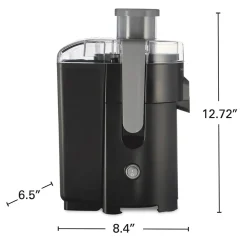 HealthSmart® Compact Juice Extractor, Black & Grey