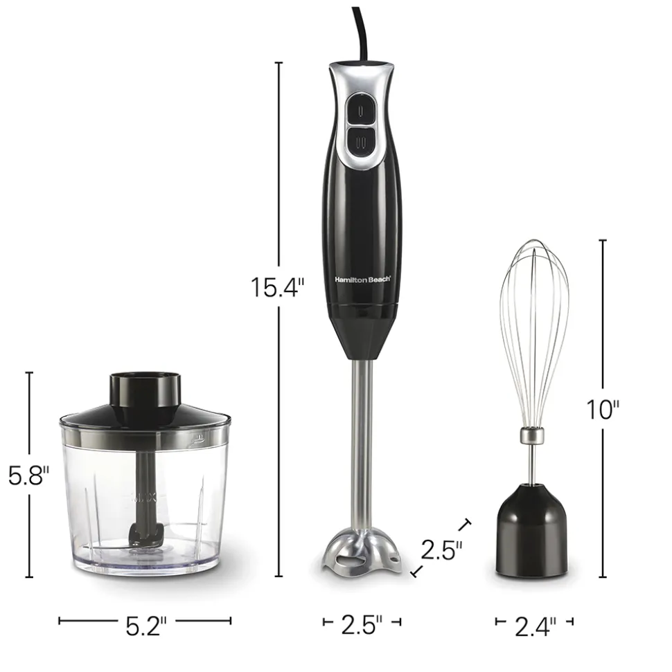 Immersion Blender with 3 Attachments