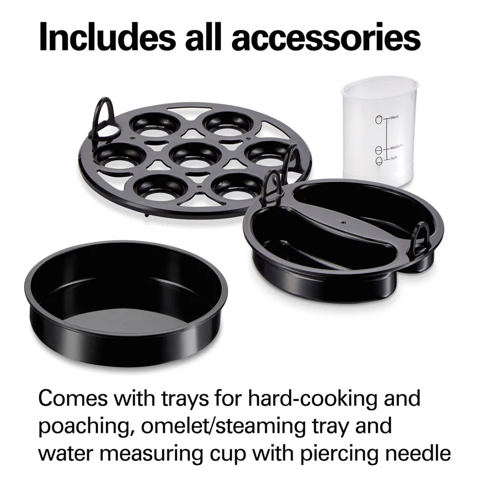 3-in-1 Egg Cooker with 7 Egg Capacity