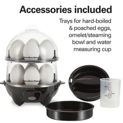 3-in-1 Egg Cooker with 14 Egg Capacity
