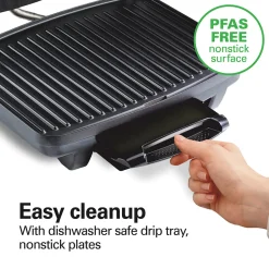 3-in-1 Indoor Grill, Panini Press & Sandwich Maker