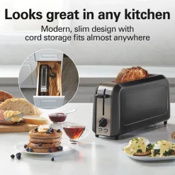 Long-Slot Toaster, Black
