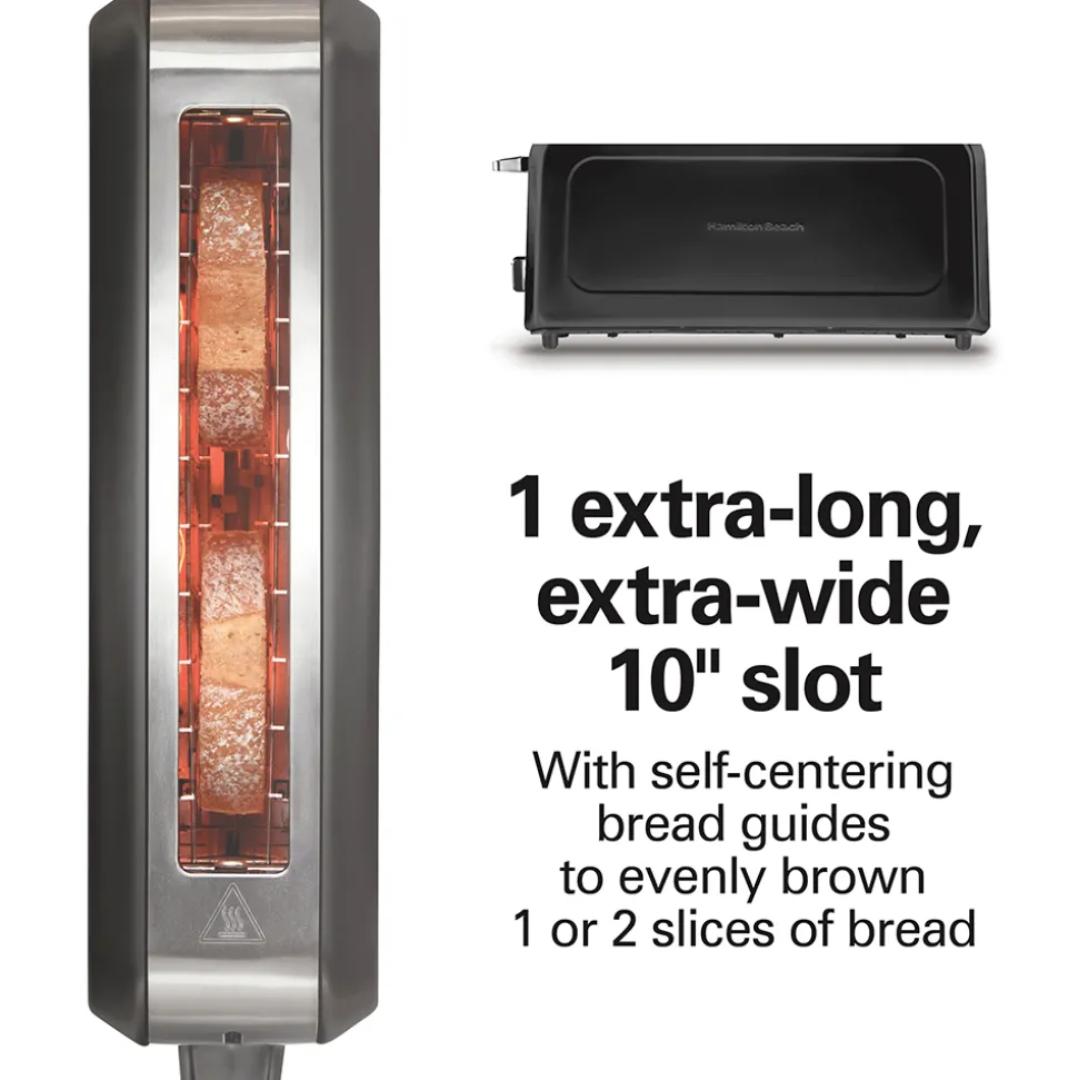 Long-Slot Toaster, Black