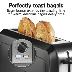 Long-Slot Toaster, Black