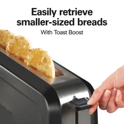 Long-Slot Toaster, Black