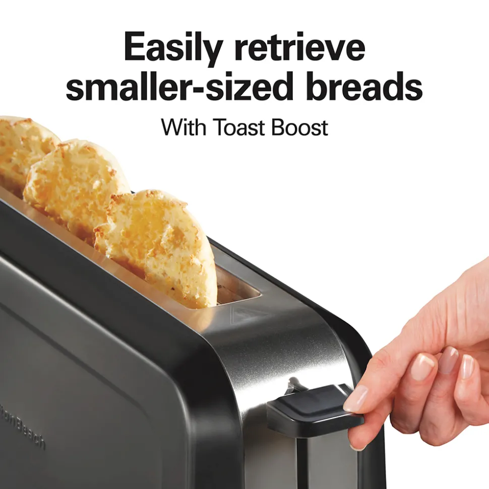Long-Slot Toaster, Black