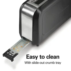 Long-Slot Toaster, Black