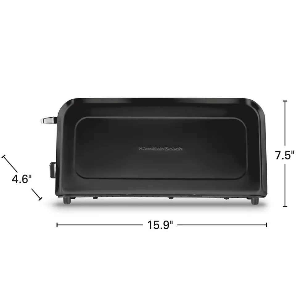 Long-Slot Toaster, Black