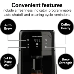One Press® Dispensing Coffee Maker, 12Cup