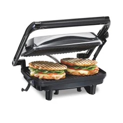 Panini Press & Gourmet Sandwich Maker, Silver