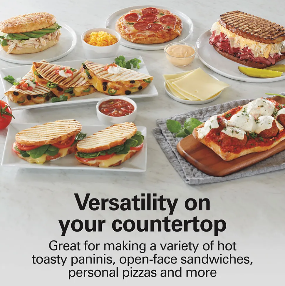 Panini Press & Gourmet Sandwich Maker, Silver