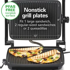 Panini Press & Gourmet Sandwich Maker, Silver