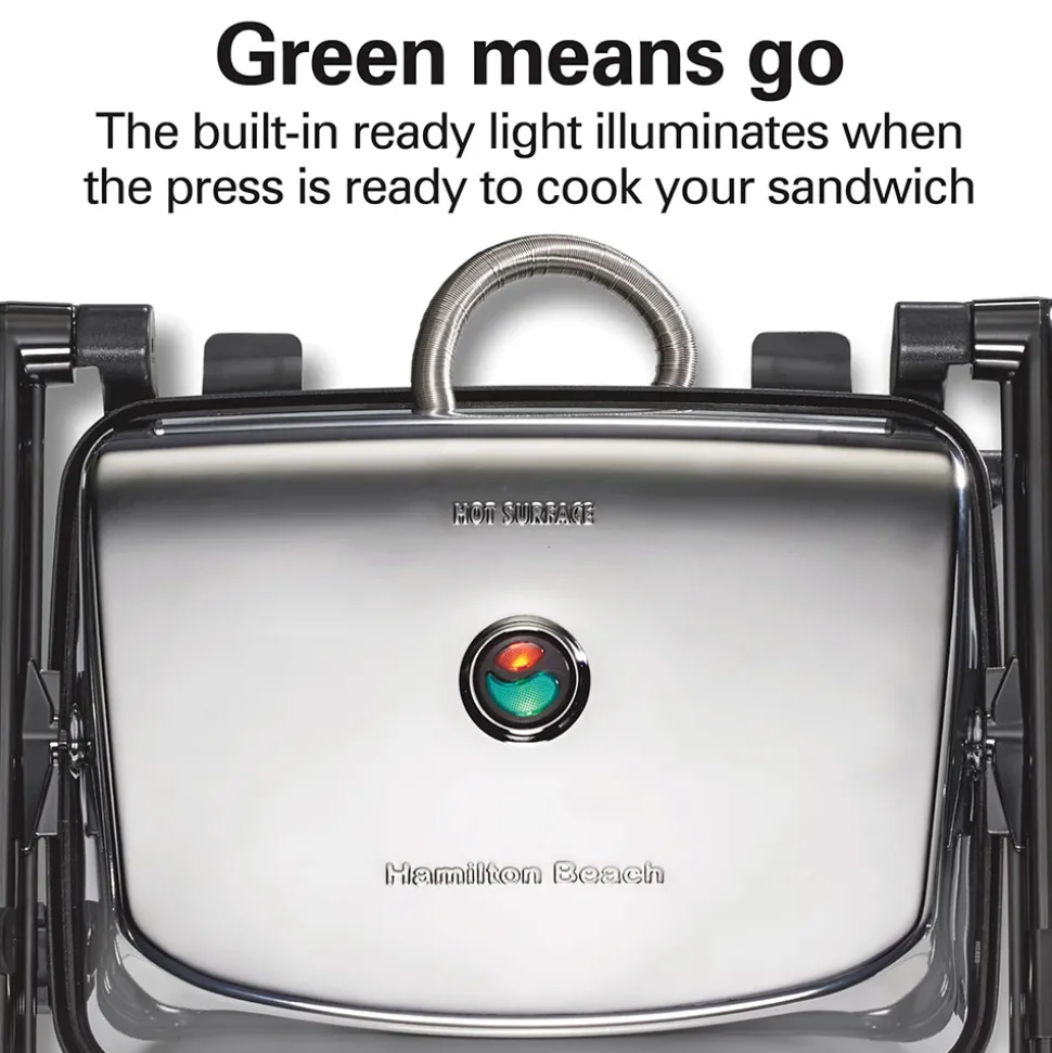 Panini Press & Gourmet Sandwich Maker, Silver
