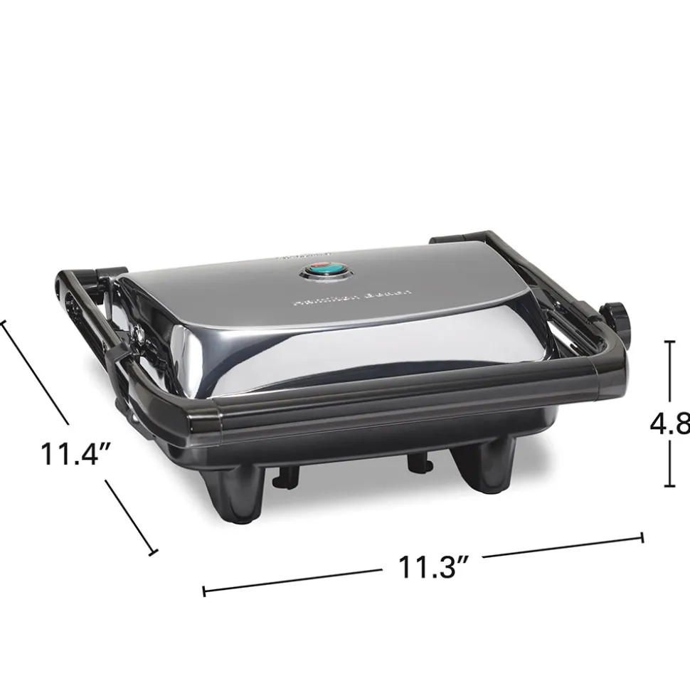 Panini Press & Gourmet Sandwich Maker, Silver