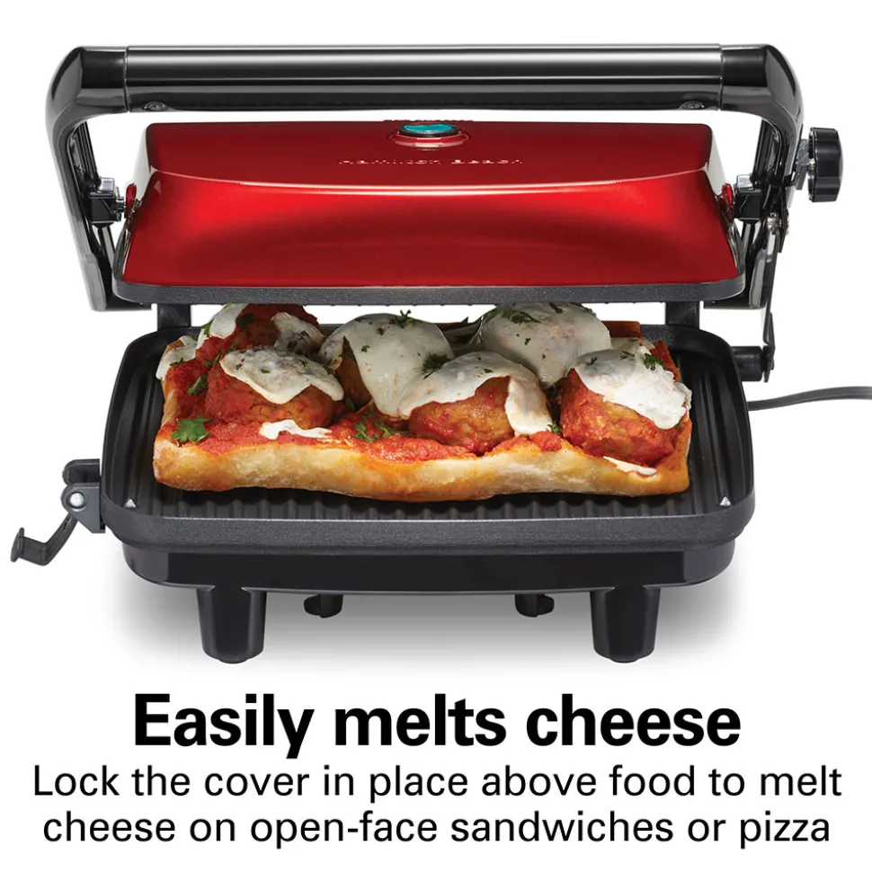 Panini Press & Gourmet Sandwich Maker, Red