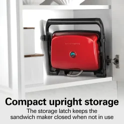 Panini Press & Gourmet Sandwich Maker, Red