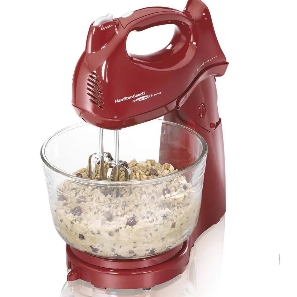 Power Deluxe™ 6 Speed Hand/Stand Mixer, Red