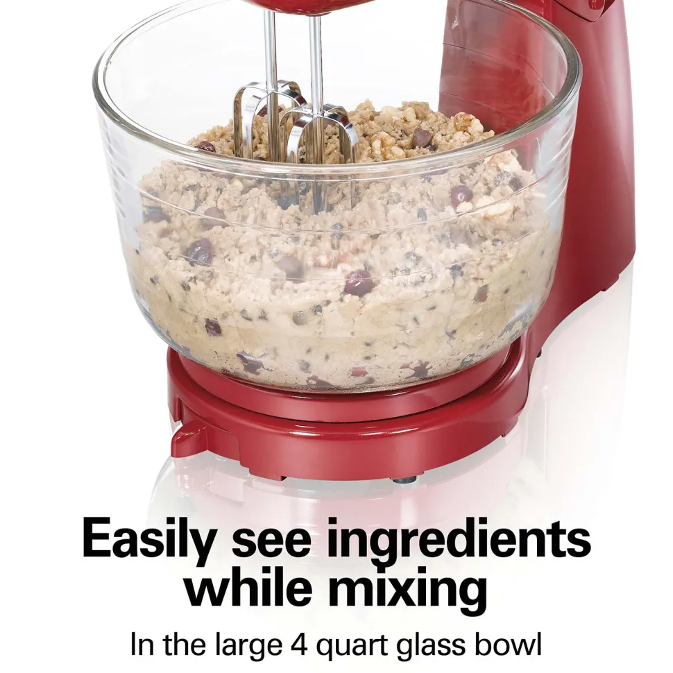 Power Deluxe™ 6 Speed Hand/Stand Mixer, Red