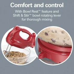 Power Deluxe™ 6 Speed Hand/Stand Mixer, Red
