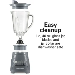 Power Elite™ Blender with 40 oz. Glass Jar, Gray