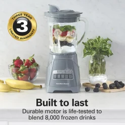 Power Elite™ Blender with 40 oz. Glass Jar, Gray