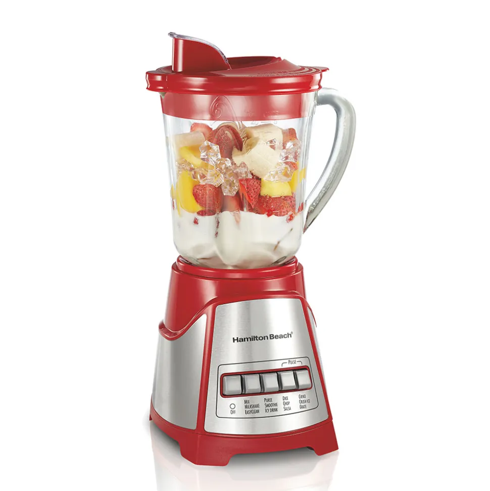 Power Elite™ Blender with 40 oz. Glass Jar, Red