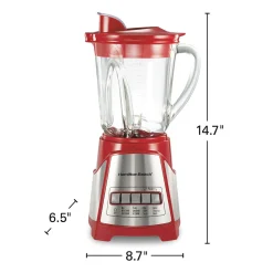 Power Elite™ Blender with 40 oz. Glass Jar, Red