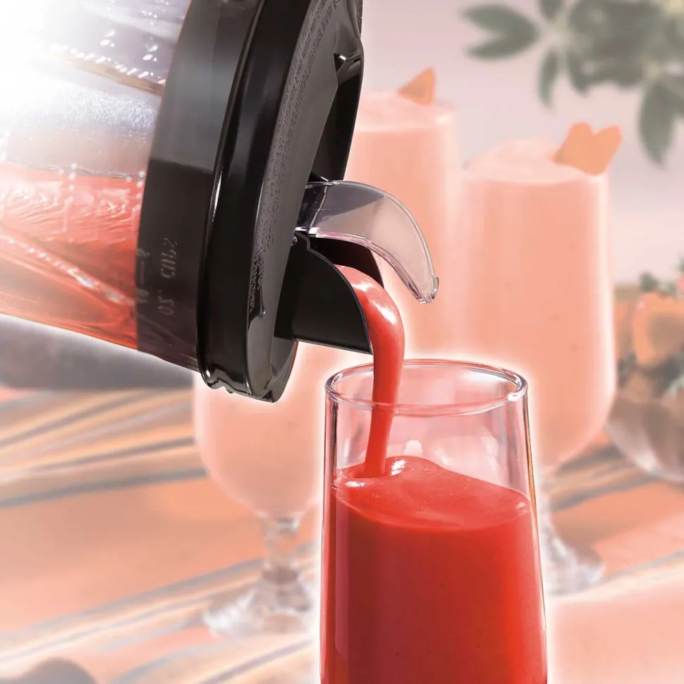Power Elite® Multi-Function Blender with Mess-free 40oz Glass Jar, 700W Black & Stainless