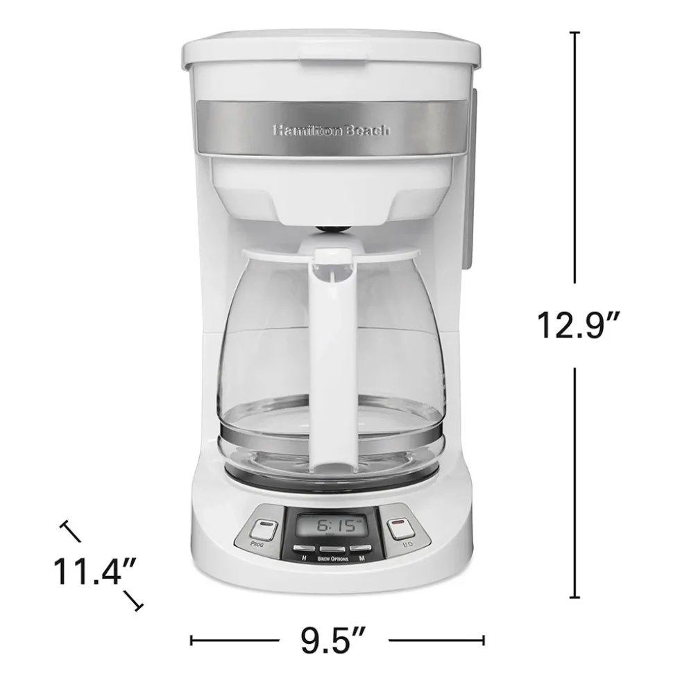 Programmable Coffee Maker, White