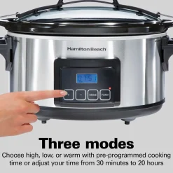 Programmable Stay or Go® 6 Qt. Slow Cooker, Stainless Steel