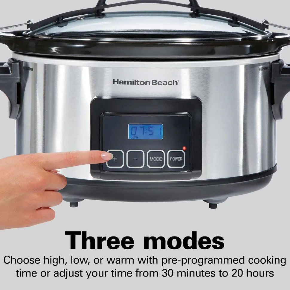 Programmable Stay or Go® 6 Qt. Slow Cooker, Stainless Steel